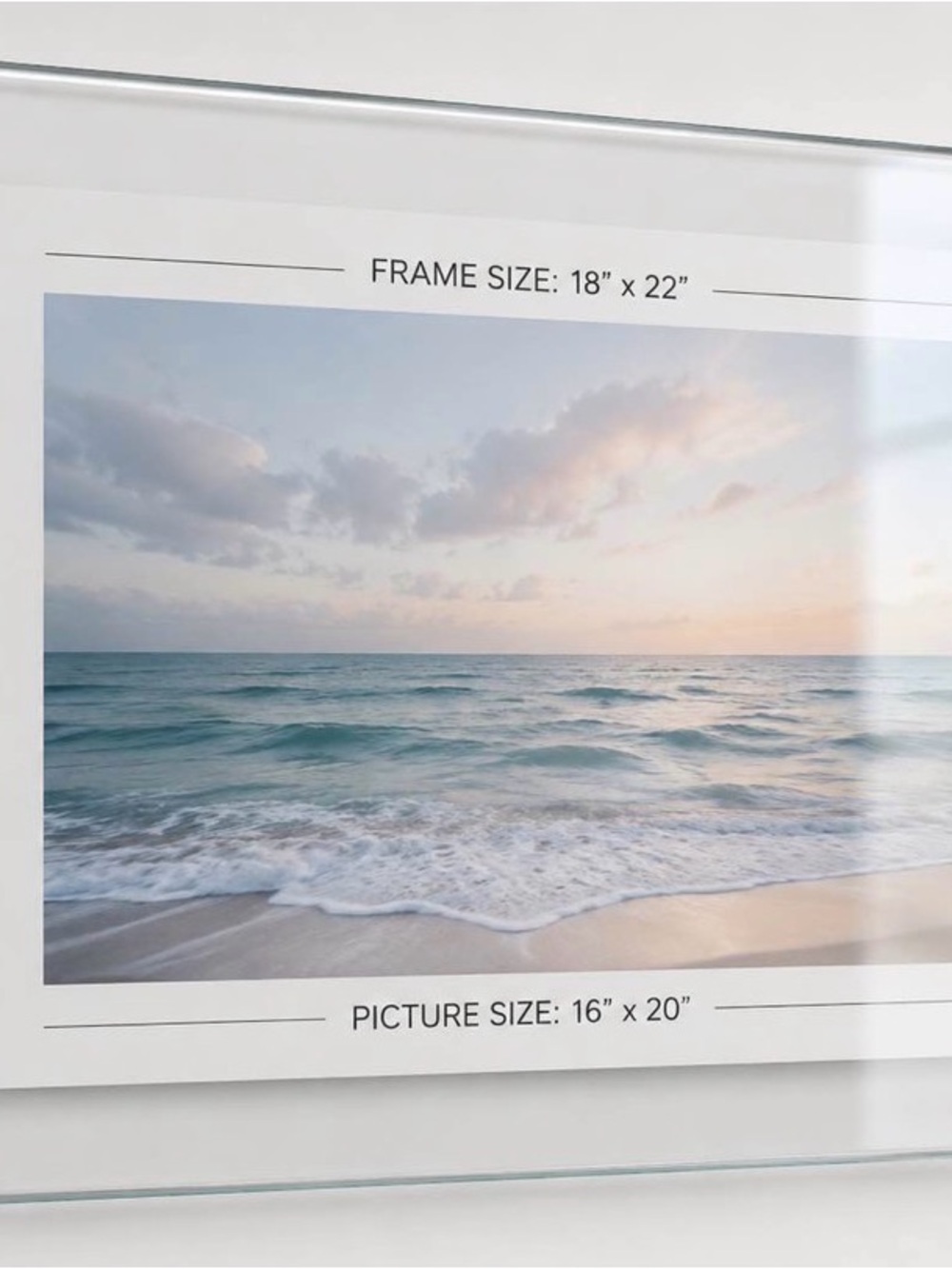 Coastal Serenity Seascape Print in Blue by